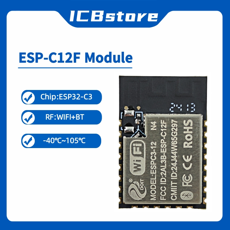 Esp32 Wifi Bluetooth Module - ESP32-C3-Serienmodul ESP-C12F Serielles WLAN- und Bluetooth-Modul