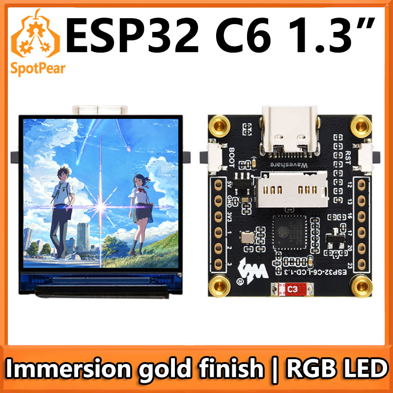 Espressif Esp32 - ESP32-C6 LCD-Entwicklungsplatine 1,3 Zoll Display 1,3