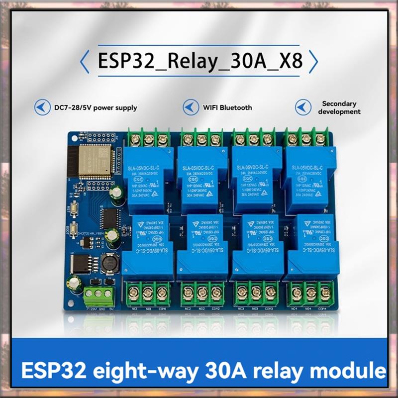 Espressif Esp32 - BAAZ HOT 8-Kanal-Relaismodul 30 A DC7-28/5