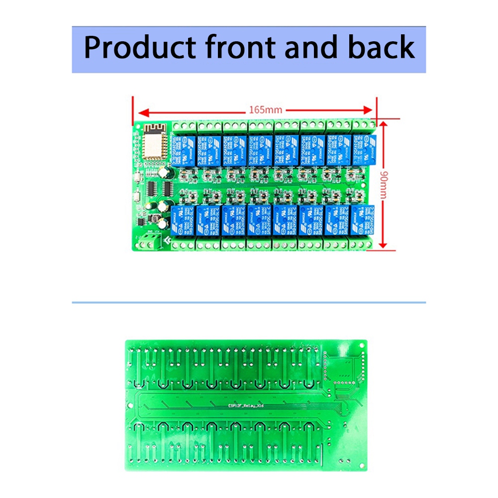 Esp8266 - B14C ESP8266 WIFI 16-Kanal-Relaismodul ESP-12F Entwicklungsboard,