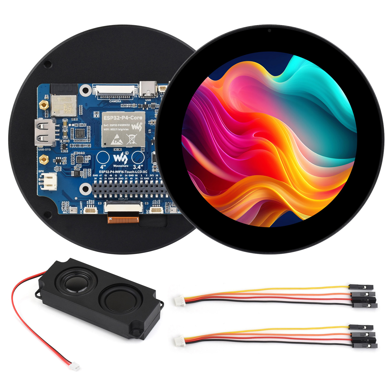 Esp32 P4 - ESP32-P4 3,4/4 Zoll rundes Touch-Display-Entwicklungsboard, 800