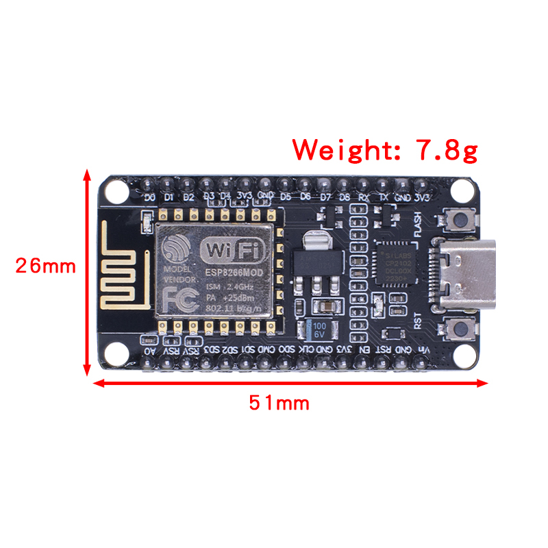 Drahtloses Modul nodemcu cp210 – Esp8266 Nodemcu Bewertung und Preis
