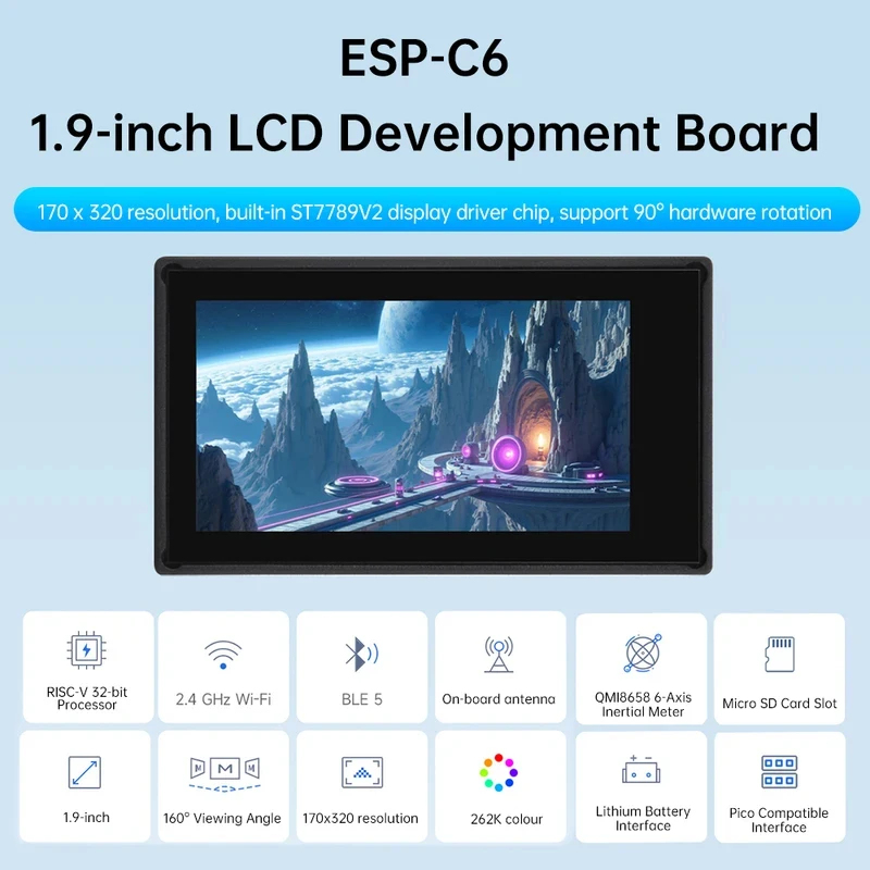 ESP32-C6 1,9-Zoll-LCD-Bildschi – Esp32 C6 Bewertung und Preis